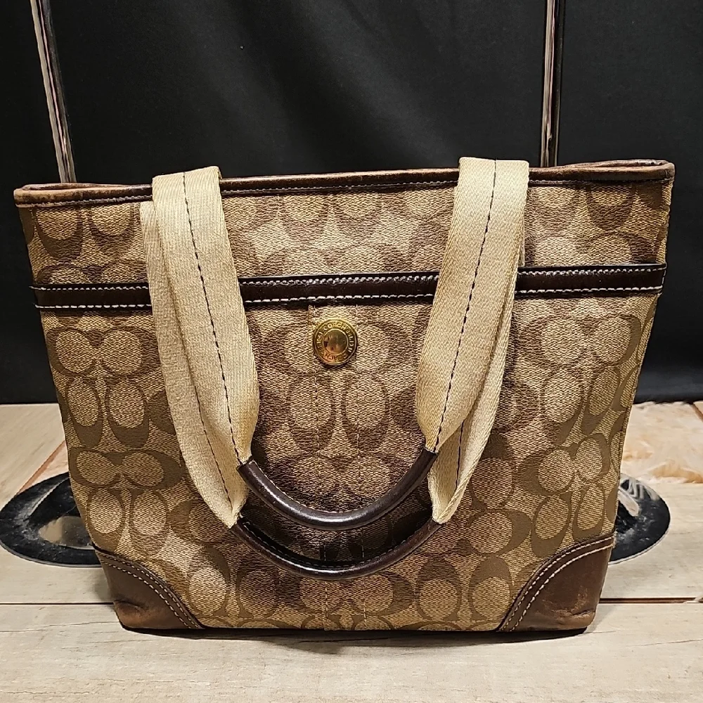 Coach Tan and Brown Men's Messenger Bag